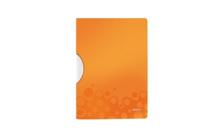 Aplankas su plastikiniu prispaudėju Leitz Bebob, A4, plastikinis, oranžinis  0818-104