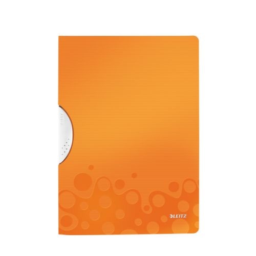 Aplankas su plastikiniu prispaudėju Leitz Bebob, A4, plastikinis, oranžinis  0818-104