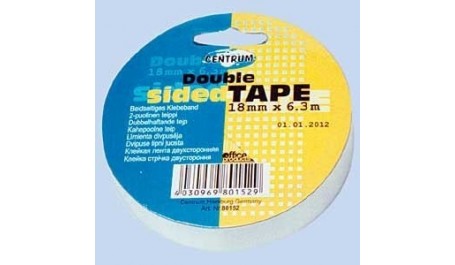 Lipni juostelė Centrum, 18mmx6,3m, dvipusė  1114-250