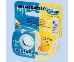 Lipni juostelė Centrum, 12mmx6m, nematoma, su laikikliu  1114-252