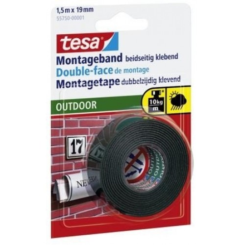 Lipni juostelė Tesa, 19mmx1,5m, dvipusė, lauko darbams  1114-205