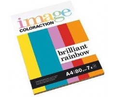 Spalvotas popierius Image Coloraction A4, 80g, 7 ryškios spalvos (70)  0702-405