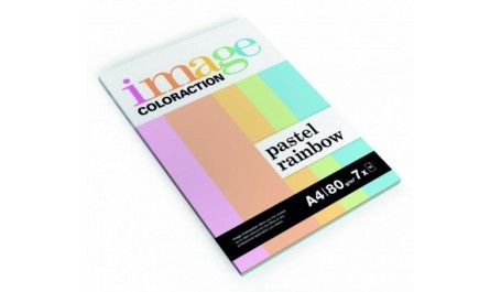 Spalvotas popierius Image Coloraction A4, 80g, 7 pastelinės spalvos (70) 0702-406
