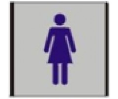 Informacinė lentelė 1.19 Moterų tualetas, 93mm x 93mm  0616-118