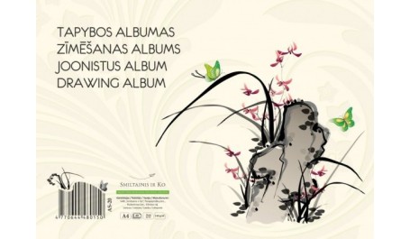 Tapybos albumas SMLT, A4, 160 g, klijuotas, (40)  0708-204