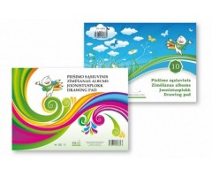 Piešimo sąsiuvinis SMLT, A4, 80 g, klijuotas, (20)  0708-208