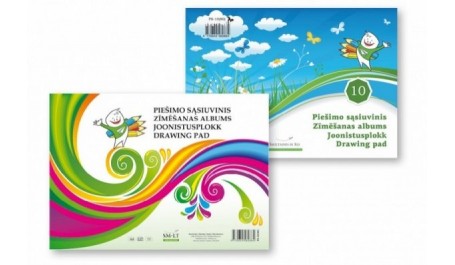 Piešimo sąsiuvinis SMLT, A4, 80 g, klijuotas, (20)  0708-208