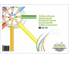 Piešimo sąsiuvinis SMLT, A4, 120 g, klijuotas, (30)  0708-209