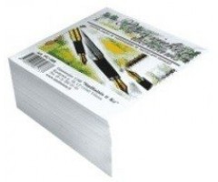 Lapeliai užrašams SMLT, 9x9 cm, balti, neklijuoti (500l)  0716-013