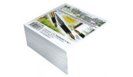 Lapeliai užrašams SMLT, 9x9 cm, balti, neklijuoti (500l)  0716-013