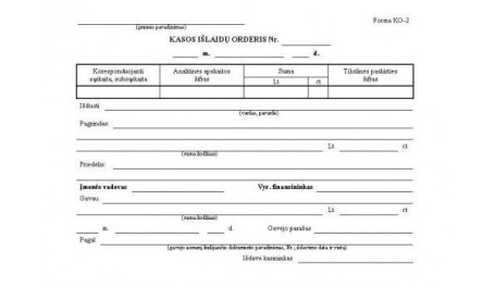 Kasos išlaidų orderiai, A5 (100)  0720-043