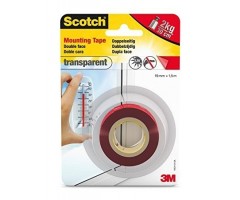 Lipni juostelė Scotch® Transparent, 19mmx1,5m, dvipusė, lauko ir vidaus darbams  1114-123