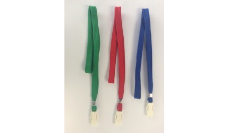 Dirželis identifikatoriui, raudonas, su plastikiniu segtuku  0613-017