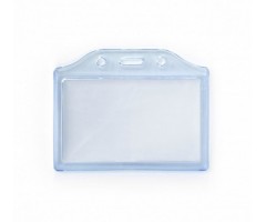 Dėklas asmens kortelei 85x54mm 2K-H,dvigubas, skaidrus, mėlynas, horizontalus  0613-025