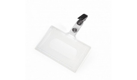 Identifikatoriaus kortelei dėklas su segtuku, 55x90 mm  0613-006