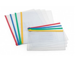 Aplankas Forpus, A4, su įvairių spalvų užtrauktuku, skaidrus  0819-001