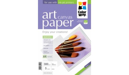 Dekoratyvinis popierius ColorWay drobė, A4, 380g, blizgus (5)  0710-615