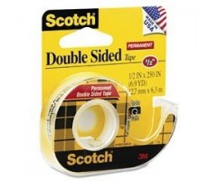 Lipni juostelė Scotch®, 12mmx6,3m, dvipusė, skaidri, su laikikliu  1114-121