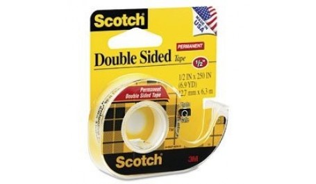 Lipni juostelė Scotch®, 12mmx6,3m, dvipusė, skaidri, su laikikliu  1114-121