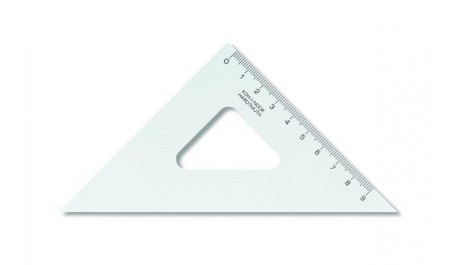 Liniuotė-trikampis KOH-I-NOOR, plastikinis, 45/113 mm  1225-006