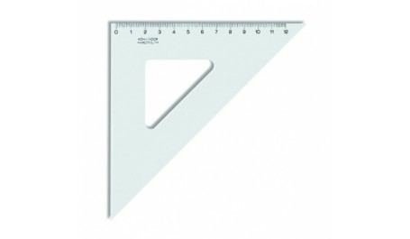Liniuotė-trikampis KOH-I-NOOR, plastikinis, 45/141 mm  1225-008
