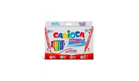 Flomasteriai Carioca Birello, dvipusiai, 24 spalvos