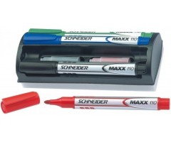 Žymeklių baltai lentai rinkinys Schneider Maxx Eco 110, 1-3 mm, apvali galvutė, 4 spalvos  1215-205