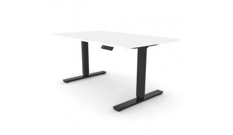 Reguliuojamo aukščio stalas Stok-Sėsk elektrinis, 2-sekcijų Juodu Rėmu,  Stalviršis 1200x750x25mm