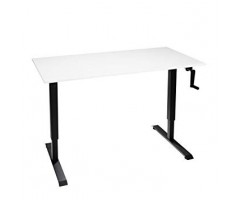 Reguliuojamo aukščio Mechaninis stalas Stok-Sėsk, Stalviršis 1200x750x25mm (LMDP) Baltas