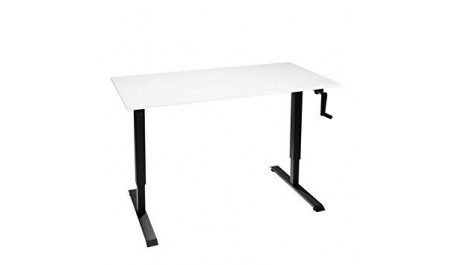 Reguliuojamo aukščio Mechaninis stalas Stok-Sėsk, Stalviršis 1200x750x25mm (LMDP) Baltas