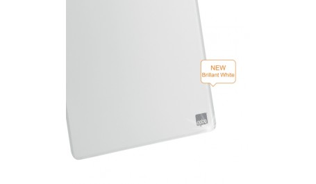 Stiklinė balta lentelė Nobo užrašams 22x30cm, pastatoma su prispaudėju dokumentams