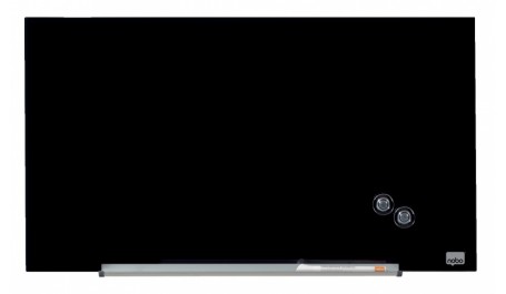 Stiklinė JUODA magnetinė lenta Glass Nobo Widescreen 31