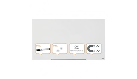 Stiklinė BALTA magnetinė lenta Glass Nobo Widescreen 57