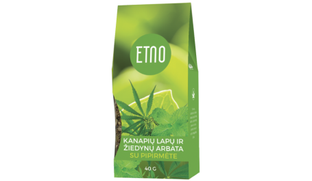 ETNO Kanapių lapų ir žiedynų arbata su pipirmėčių lapais 40g