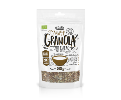 GRANOLA su kakava ekologiški traškūs dribsniai 200g PL-EKO-03