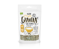 GRANOLA su vaisiais ir sėklomis ekologiški traškūs dribsniai 200g PL-EKO-03