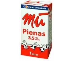 Pienas MŪ, natūralus, 3.5, 1l  (12vnt.)