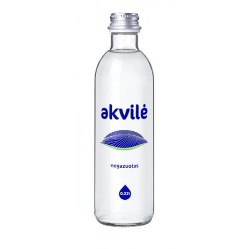 Mineralinis vanduo Akvilė, negazuotas, stikle, 0.33 l (15vnt.)