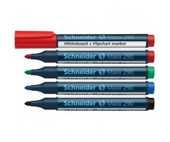 Žymeklis baltai lentai ir bloknotams Schneider Maxx 290, 2-3 mm, apvali galvutė, juodas  1215-201