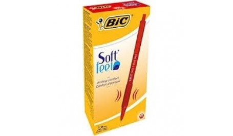BIC Tušinukas SOFTFEEL CLIC 1.0 mm, raudonas, 1 vnt