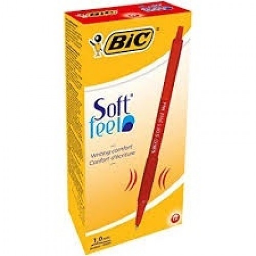 BIC Tušinukas SOFTFEEL CLIC 1.0 mm, raudonas, 1 vnt