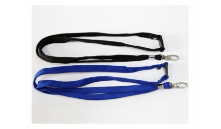 Kaklajuostė su metaliniu karabinu 10x900mm, juoda,10 vnt.