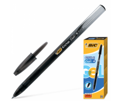 BIC Gelinis rašiklis CRISTALGEL 0.5 mm, juodas, pakuotėje 12 vnt 314603