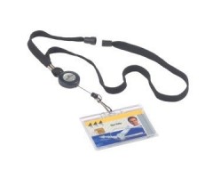 Laikiklis vardinei kortelei Durable, su dirželiu  0613-101