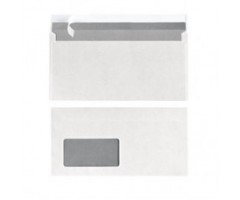 Vokas su langeliu (45x90 mm),  kairėje, apačioje, C5, 162x229 mm, 80 g, baltas (1000 vnt.)