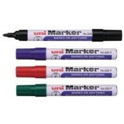 Žymeklis permanentinis Uni N 520 F, 1-3 mm, apvali galvutė, žalias  1213-108