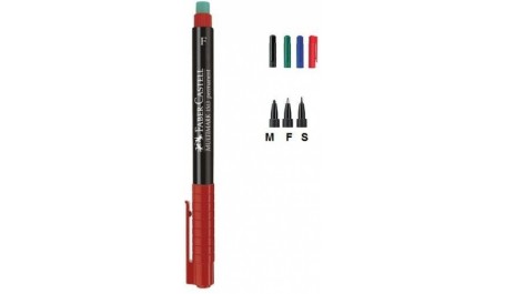 Žymeklis permanentinis Faber-Castell 1525 M, 1.0 mm, žalias  1213-043