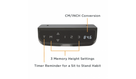 Reguliuojamo aukščio stalas Up Up, baltu rėmu, elektrinis 2 varikliu reguliuojamas aukštis, 3-sekcijų, baltas stalviršis (LMDP) 1500x750mm