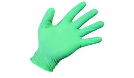 Medicininės nitrilinės pirštinės, žalios L (100vnt)