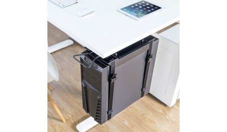 Prisegamas kompiuterio laikiklis su bėgeliais